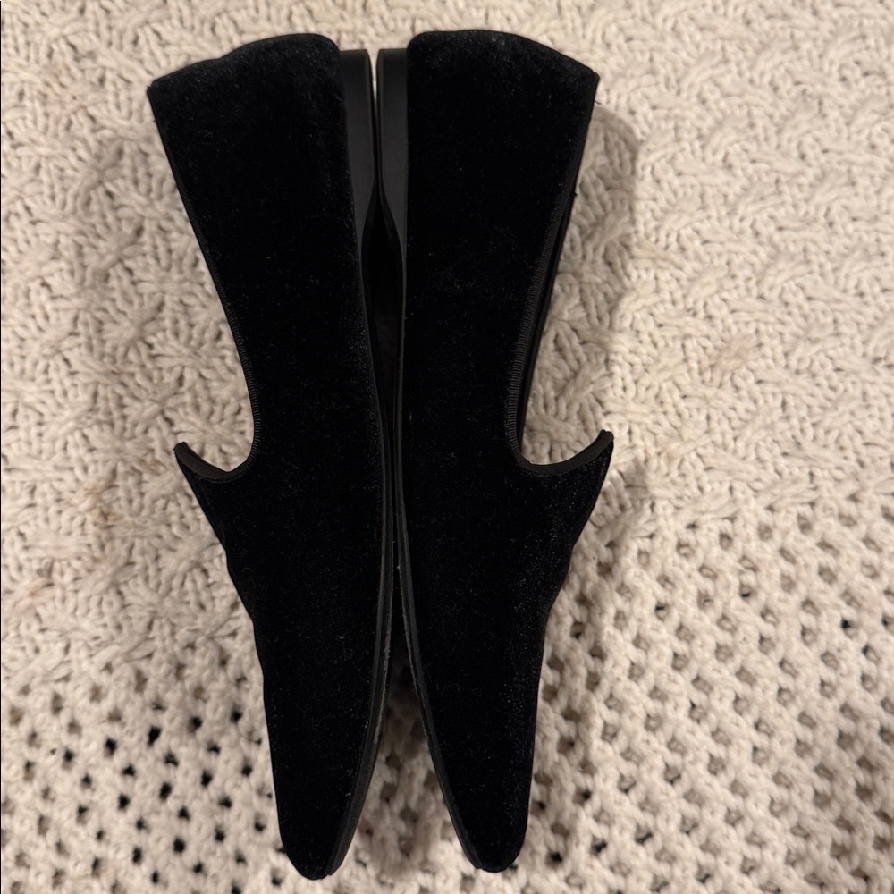 Birdies Women's Elegant  Flats Black Velvet  - The Heron 7/5 - Picture 4 of 9